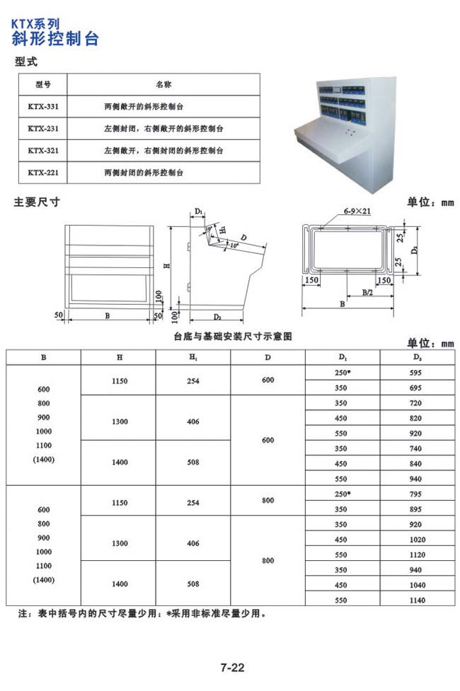 KTX系列-斜形控制台